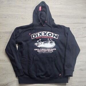 Dixxon Hoodie Mens Large Black Rat Control Pullover Sweatshirt Ground Up Customs